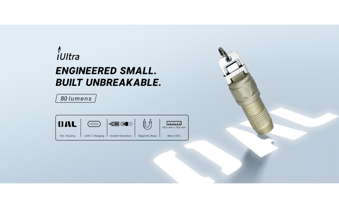 Луксозното фенерче Olight iUltra 80LM – иновация и надеждност в джоба ви